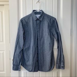 blue button down